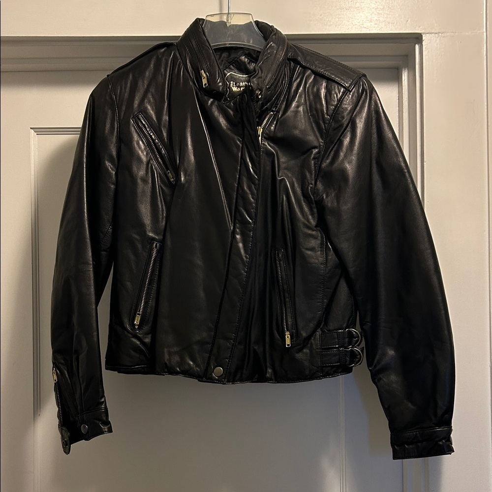 The Leather Warehouse Black Women’s Moto Jacket - Size Small